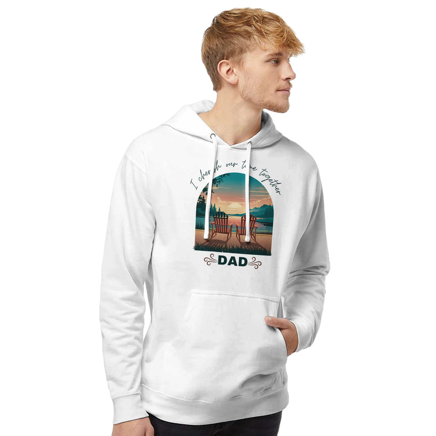 Cherished Dad Hoodie – Perfect Gift for Father's Day - White - Sweatshirts
