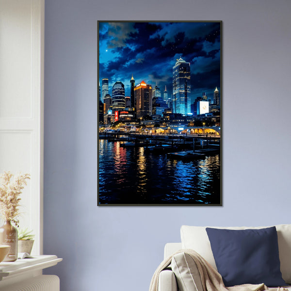 Urban Glow After Dark - Metal Framed Poster - Default Title - Metal Framed Posters