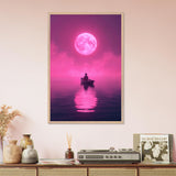 Moonlight Escape – Wooden Framed Poster - Wood frame - Wooden Framed Posters
