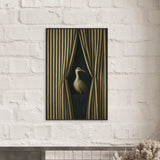 Striped Curtain Art Print – Metal Framed Poster for Gifting - Default Title - Metal Framed Posters