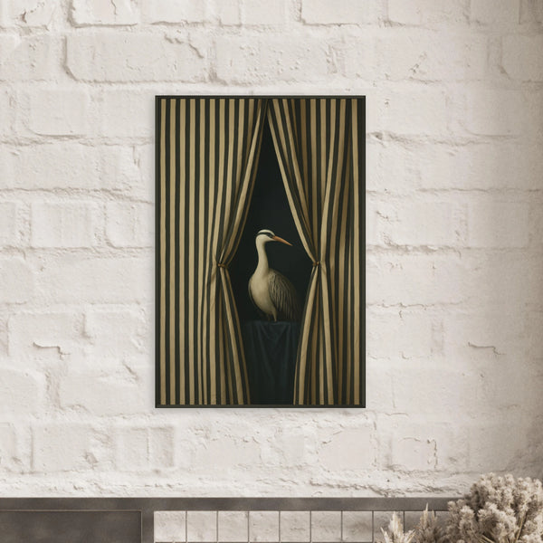 Striped Curtain Art Print – Metal Framed Poster for Gifting - Default Title - Metal Framed Posters