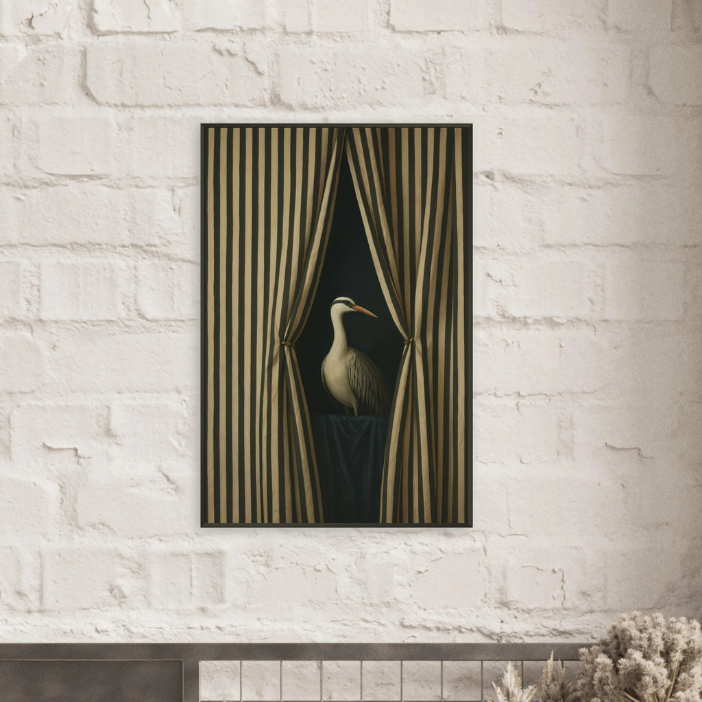 Striped Curtain Art Print – Metal Framed Poster for Gifting - Default Title - Metal Framed Posters