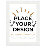 Perfectly Framed - Customizable Matte Paper Poster in Wooden Frame - 13x18 cm 5x7″ White frame - Paper Posters