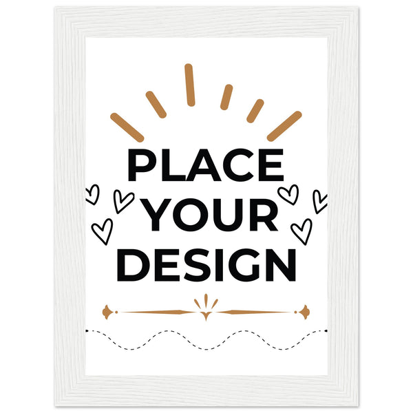 Perfectly Framed - Customizable Matte Paper Poster in Wooden Frame - 13x18 cm 5x7″ White frame - Paper Posters