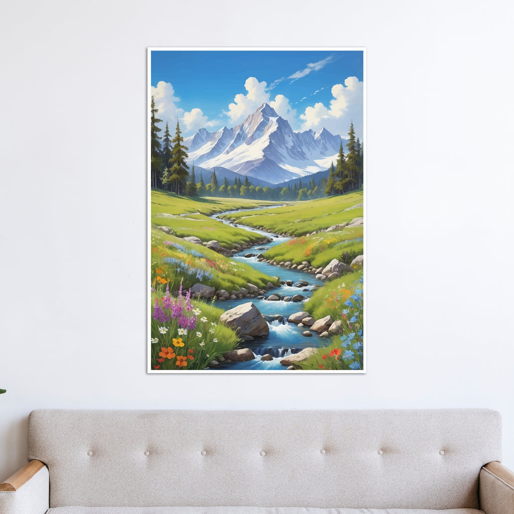 Alpine Bliss - A Scenic Escape - 24x36 - Framed Posters