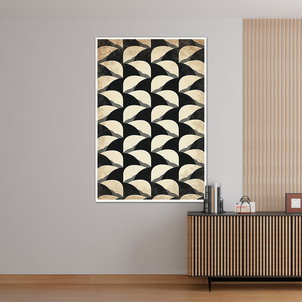 Textured Geometry - Modern Statement - - Framed Posters