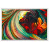 Emotional Color Wave Art – Wooden Framed Poster Gift - - Wooden Framed Posters