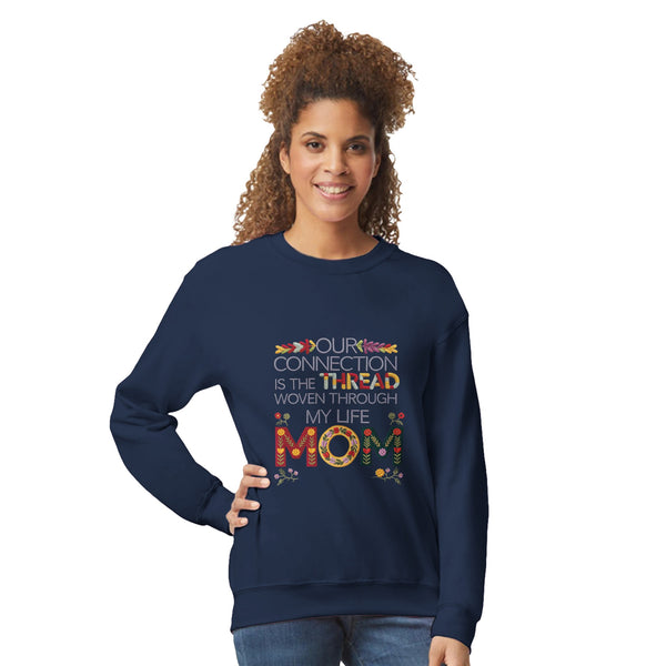 Woven Connections - Celebrate Your Bond with Mom - Navy - Sweatshirts