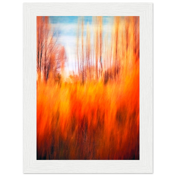 Autumn's Embrace - Framed Premium Poster - 13x18 cm 5x7″ White frame - Wooden Framed Posters