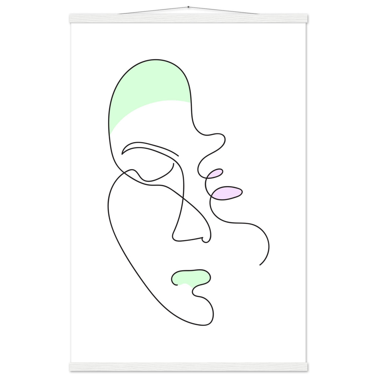 Minimalist Masterpiece - Magnetic Wooden Hanger Poster - 60x90 cm 24x36″ White wall hanger - Posters With Hanger