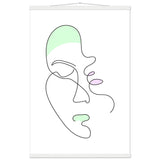 Minimalist Masterpiece - Magnetic Wooden Hanger Poster - 60x90 cm 24x36″ White wall hanger - Posters With Hanger