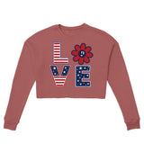 American Love - Stars and Stripes - Mauve - Crop Tops