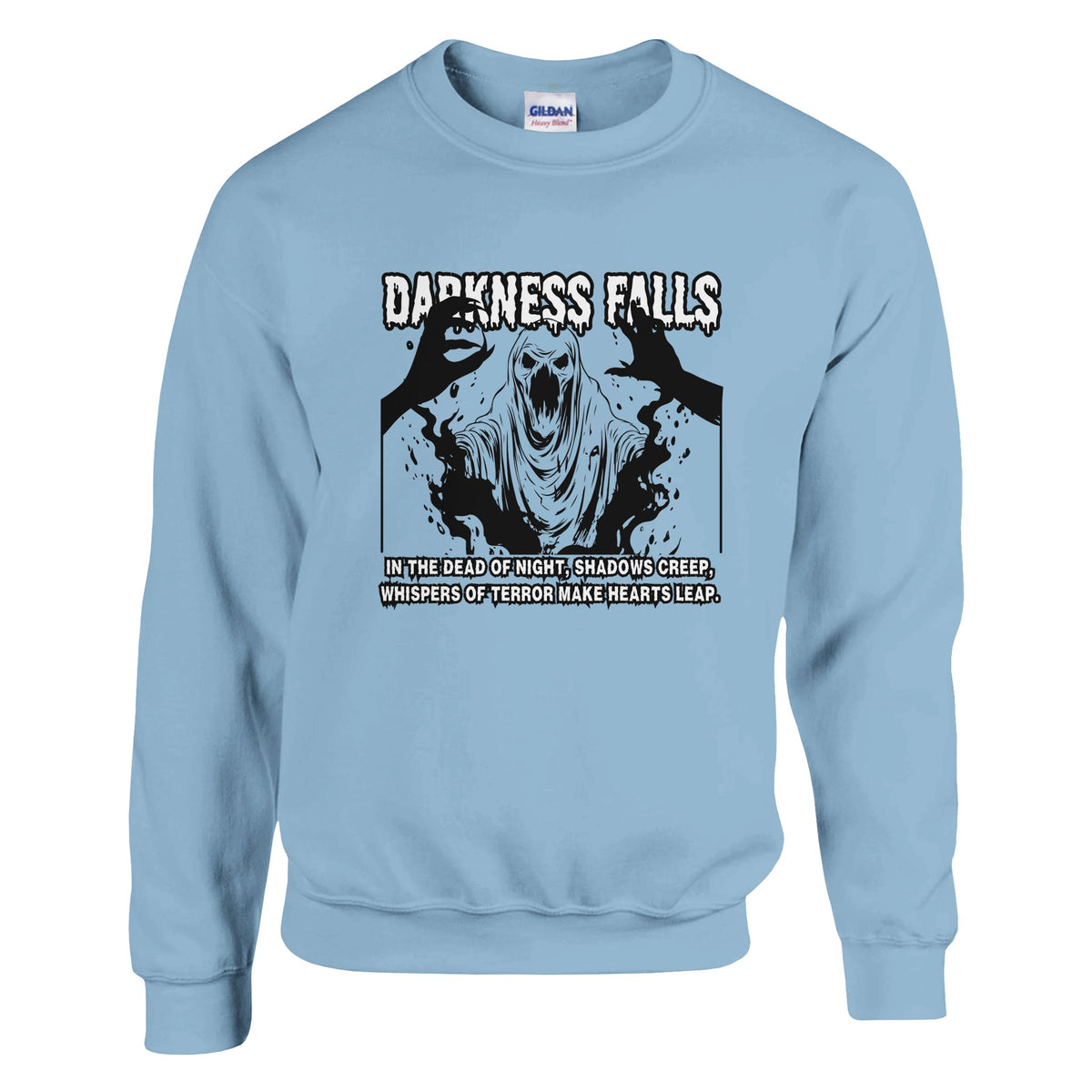 Whispers in the Night - Darkness Falls Crewneck - Light Blue - Sweatshirts