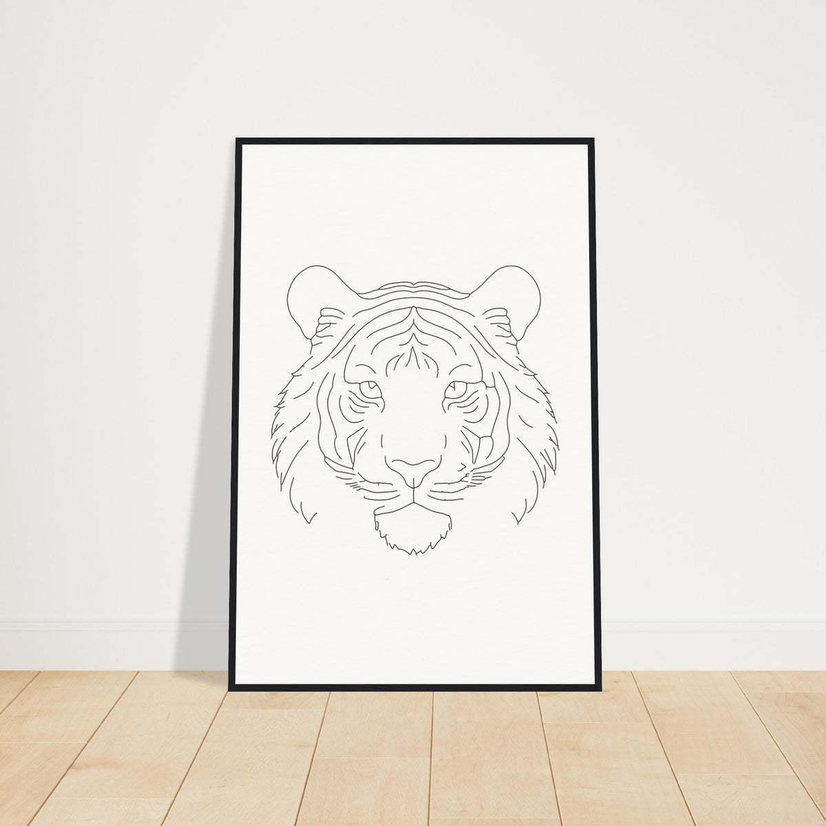 Majestic Lines - The Tiger's Gaze - 60x90 cm 24x36″ Black frame - Wooden Framed Posters