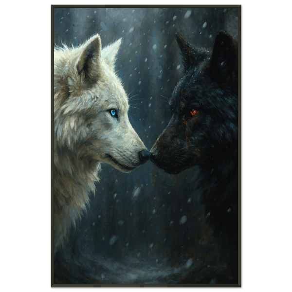 Gift Strength & Balance – Wolf Metal Framed Poster - Default Title - Metal Framed Posters