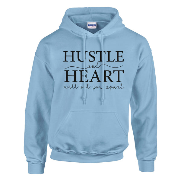 HUSTLE & HEART - Stand Out with Purpose - Light Blue - Hoodies