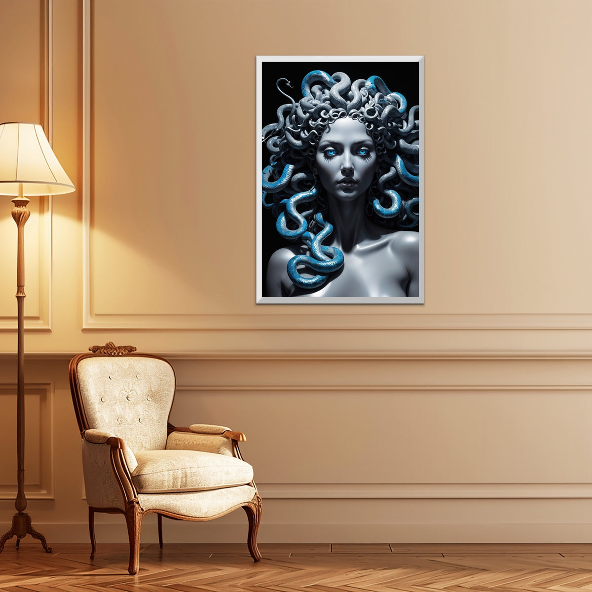 Mythic Beauty - Medusa’s Hypnotic Eyes - - Framed Posters