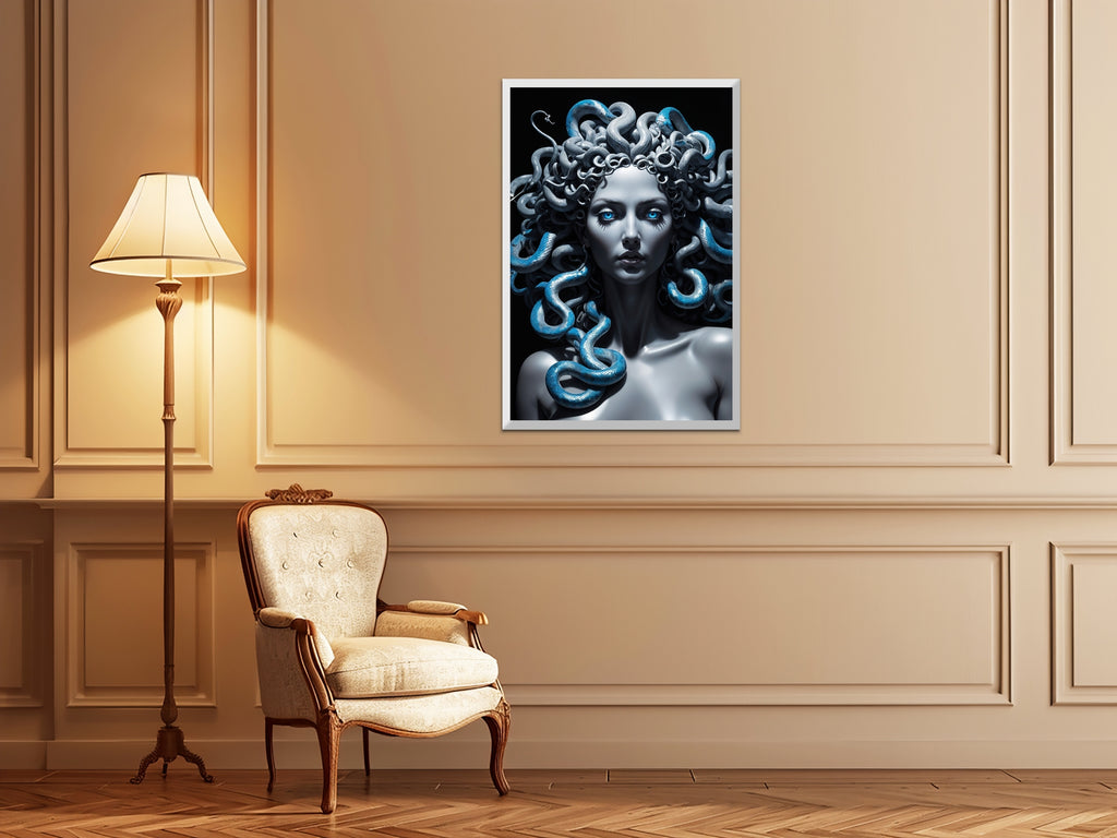 Mythic Beauty - Medusa’s Hypnotic Eyes - - Framed Posters