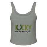 Lucky Mama - Wear Your Motherhood Fortune - Athletic Heather - Print Material