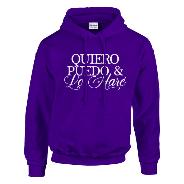 Unleash Your Potential - Inspiring 'Quiero Puedo & Lo Hare' - Purple - Hoodies