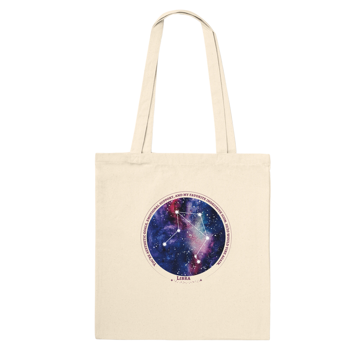 Premium Zodiac Tote Bag Gift for Astrology Fans - Libra - Tote Bags