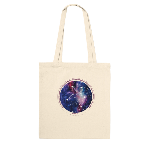 Premium Zodiac Tote Bag Gift for Astrology Fans - Libra - Tote Bags
