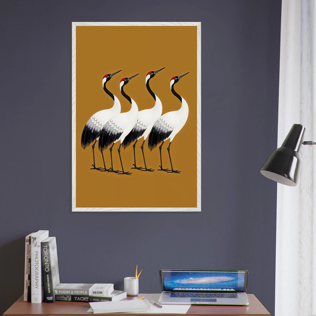 Harmony in Flight Framed Poster – Gift for Nature Lovers - White frame - Wooden Framed Posters