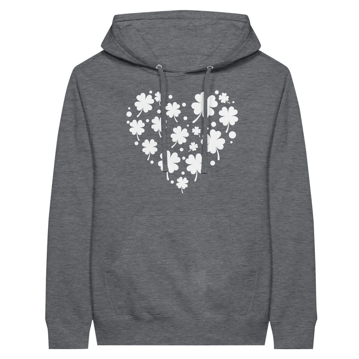 Blooming Memories - Red Heart Flower Unisex Hoodie - Charcoal Heather - Hoodies