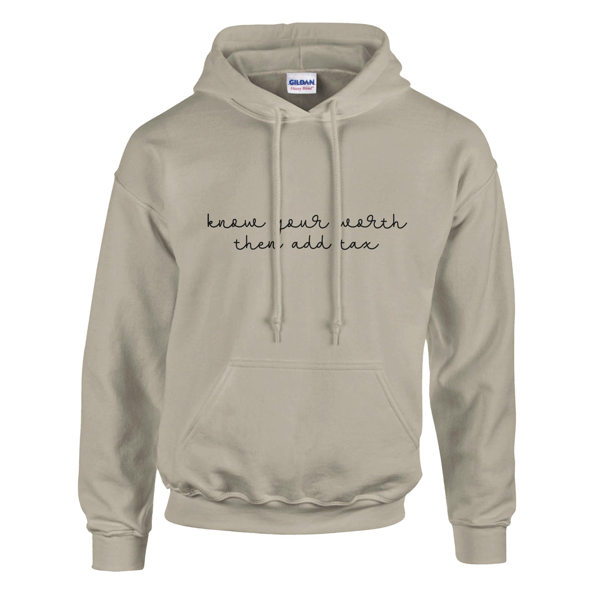 Empowerment in Every Stitch - Know Your Worth Hoodie - Sand - Hoodies