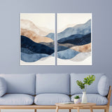 Serene Waves - Abstract Harmony - 24x36 - Framed Posters