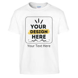 Vibrant Colors - Unmatched Comfort - Kids Customizable Crewneck Tee - White - Crewneck T-shirts