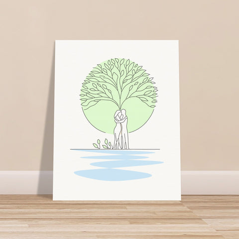 Image of Embrace of Life - Eternal Love Tree Poster