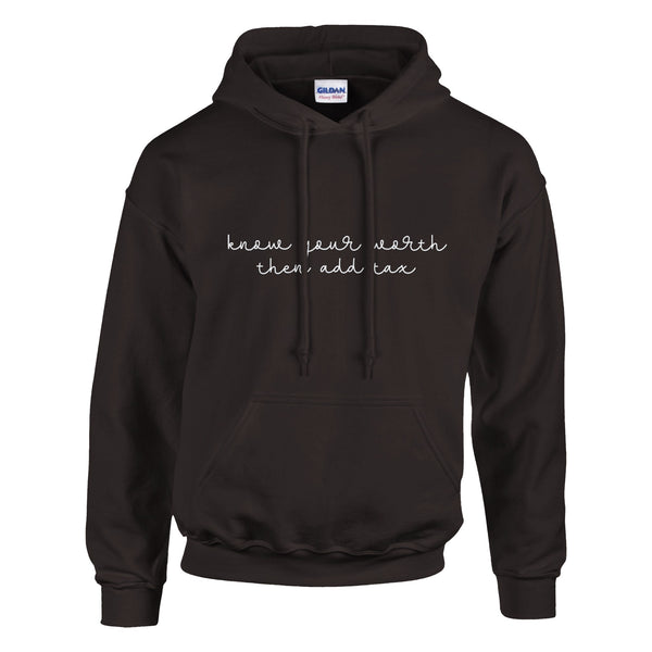 Empowerment in Every Stitch - Know Your Worth Hoodie - Dark Chocolate - Hoodies