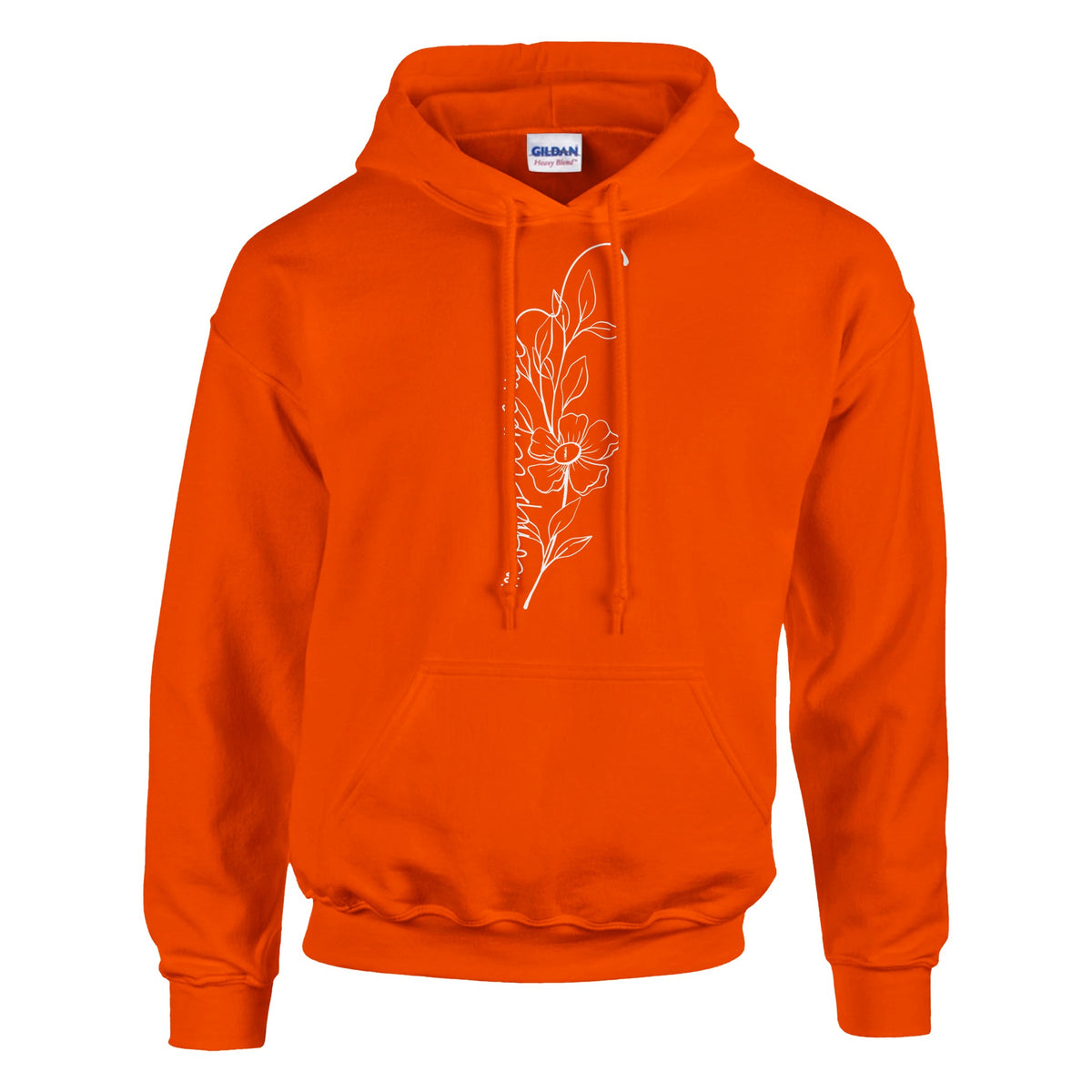 Blossom Boldness - Wear Your Love for Flowers - Orange - Hoodies