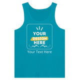 Ultimate Comfort - Premium Customizable Unisex Jersey Tank Top - Teal - Print Material