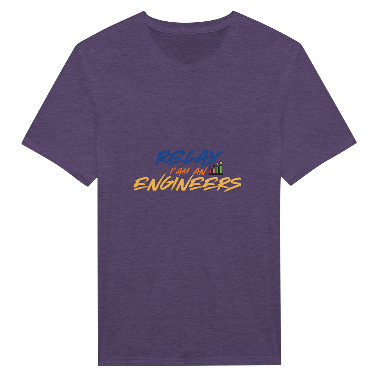 Engineered Growth - Embrace Relaxation with Our Tee - Heather Purple - T-shirts