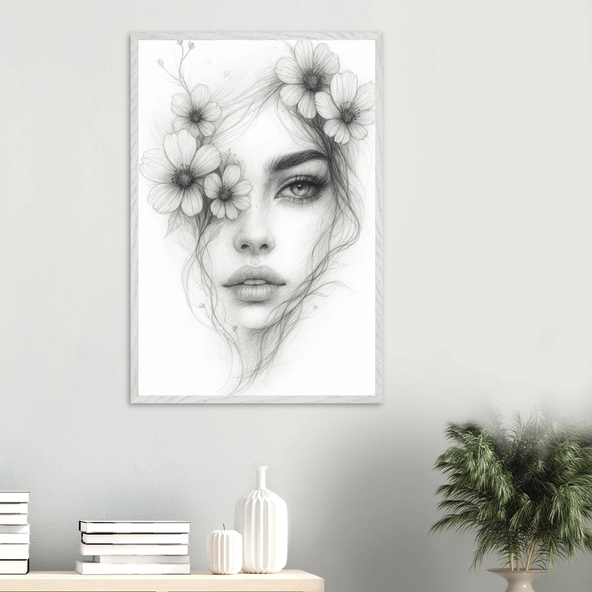 Wooden Framed Poster – A Gift of Artistic Memory - White frame - Wooden Framed Posters