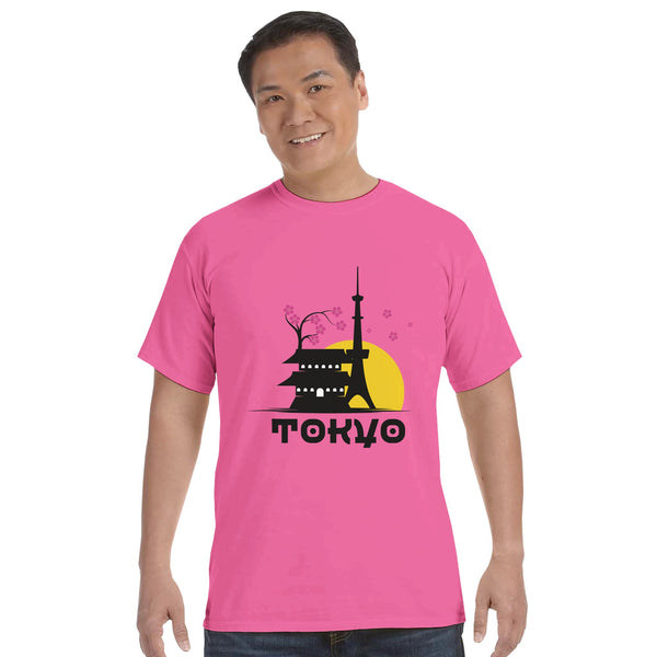 Tokyo Sunset Charm Tee - neon pink - T-Shirts