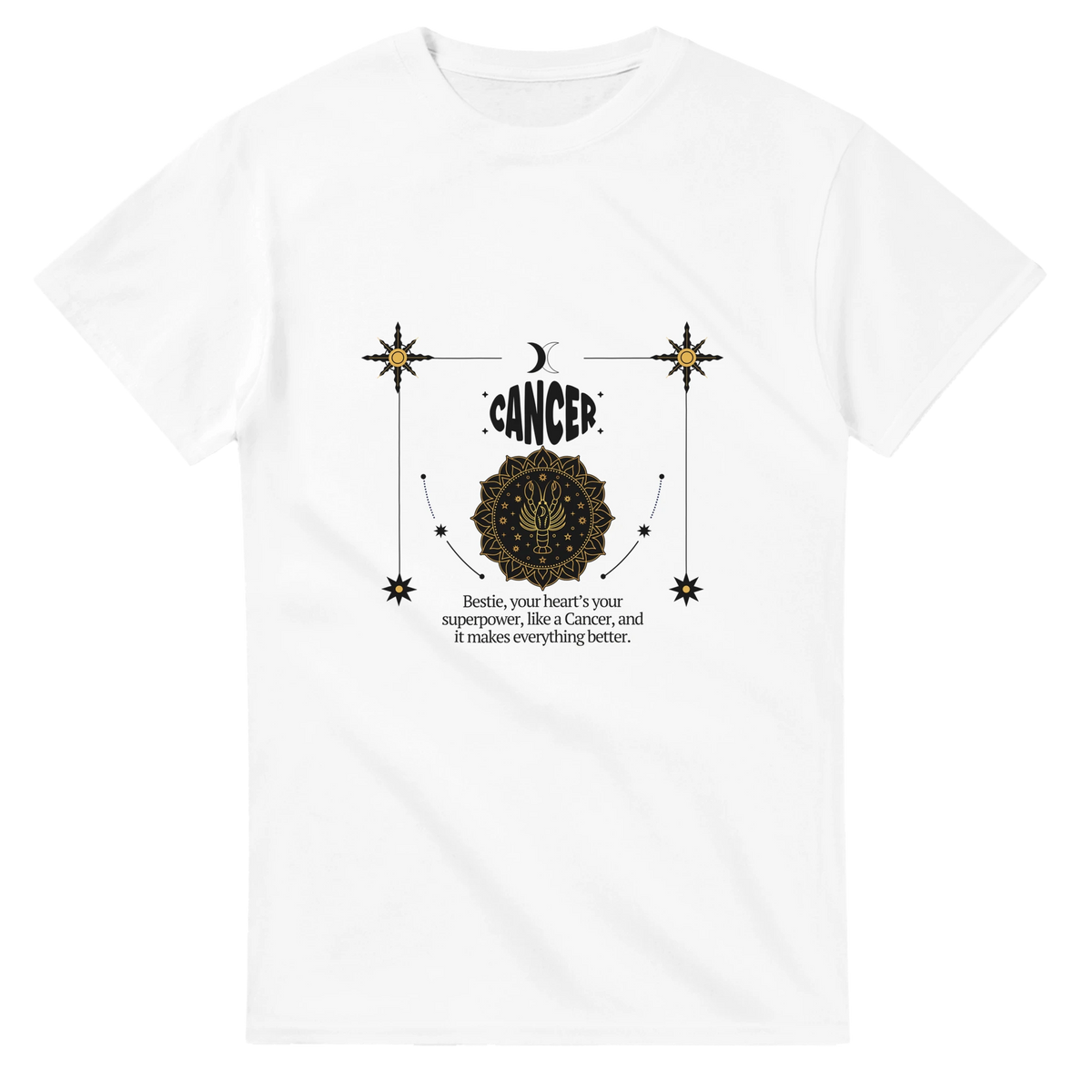 Zodiac Signs Cotton T-Shirt – Gift for Astrology Lovers - Cancer - T-Shirts