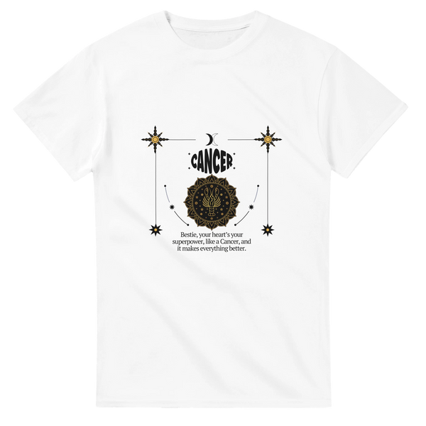Zodiac Signs Cotton T-Shirt – Gift for Astrology Lovers - Cancer - T-Shirts
