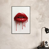 Crimson Desire – Modern Metal Framed Poster Gift - - Metal Framed Posters