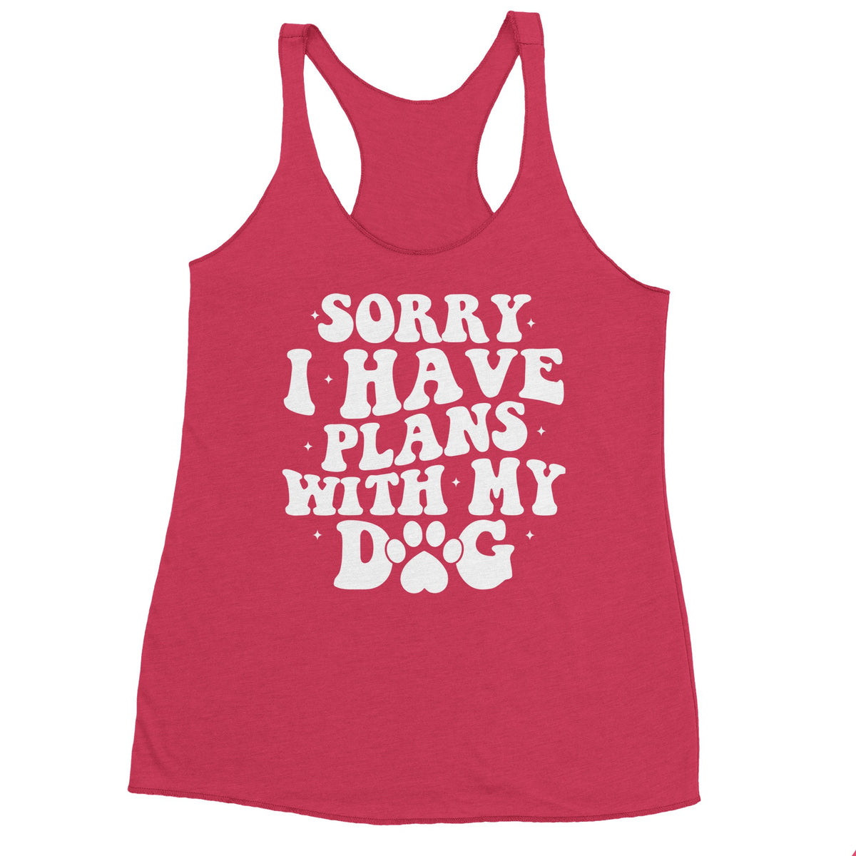 Furry Plans Only - Embrace Doggy Devotion in Style! - Vintage Shocking Pink - Tank Tops