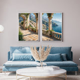 Mediterranean Dreams - Coastal Views - 12x18 - Framed Posters