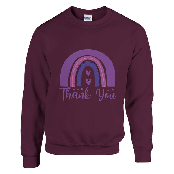 Thank You, Always - A Grateful Sweatshirt Expression - Maroon - Sweatshirt