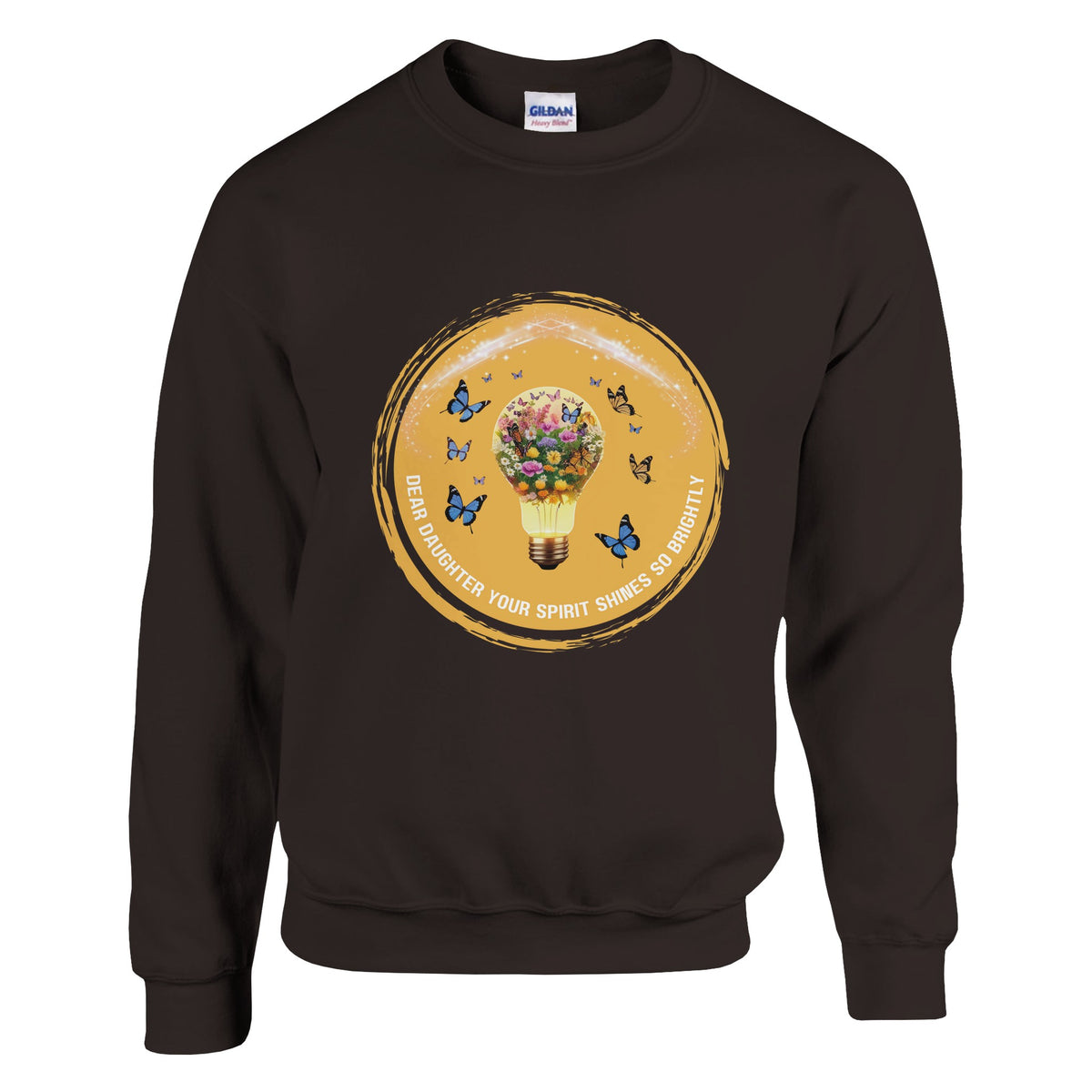 Classic Crewneck Sweatshirt for Daughter’s Love - Dark Chocolate - Sweatshirts