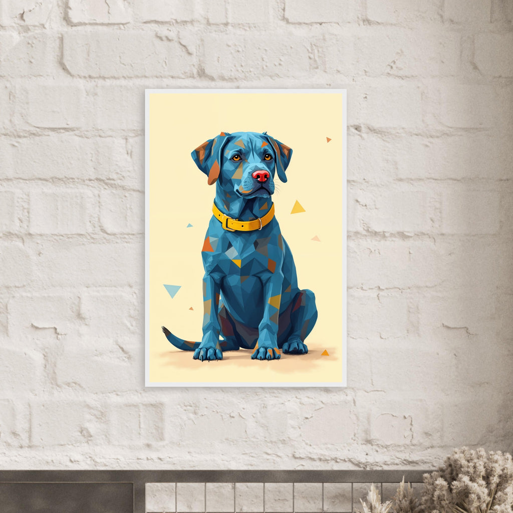 Crystal Canine - Unique Dog Portrait Framed Poster - 60x90 cm 24x36″ White frame - Framed Posters