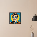 Timeless Cool - Blue Sunglasses Vibe - - Wooden Framed Posters