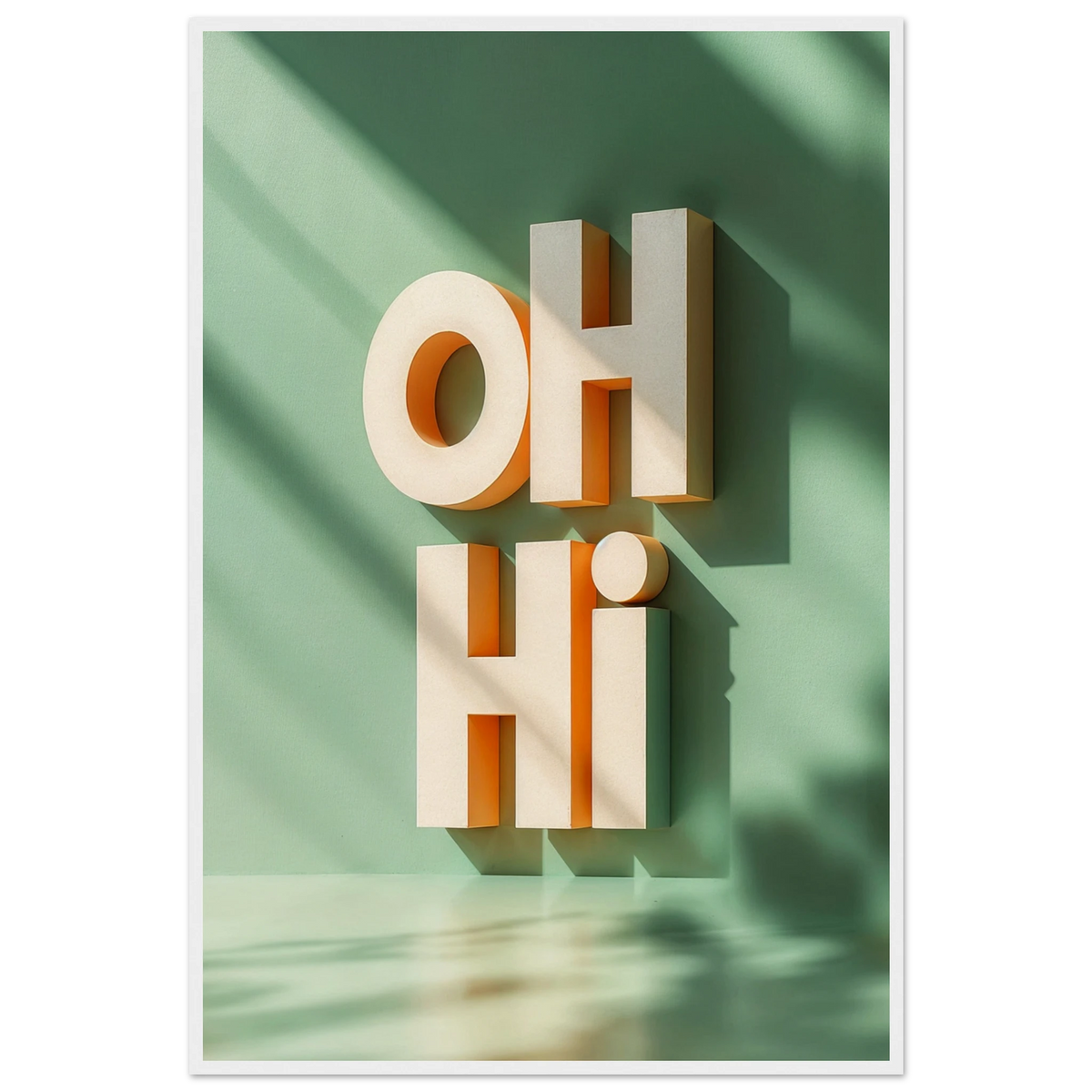 Say Hello Boldly – OH HI Gift + Memory Wall Art - - Wooden Framed Posters