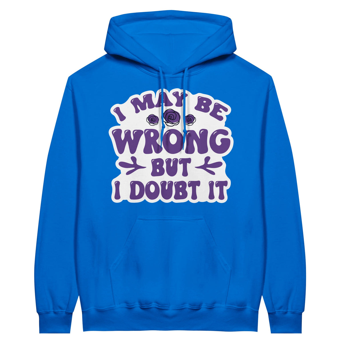 Doubtful Certainty - A Thoughtful Blend of Confidence and Reflection - Royal - Hoodies