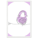 Melodic Moments - Stylish Headphones Print - 28x43 cm XL (11x17″) White frame - Framed Prints